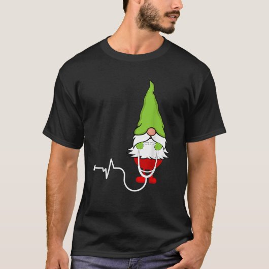 Nurse Christmas Cute Gnome Funny Xmas Gifts For Nu Tシャツ (正面)