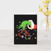 Nurse Christmas Stethoscope Nurses Xmas Santa Wome カード (黄色い花)