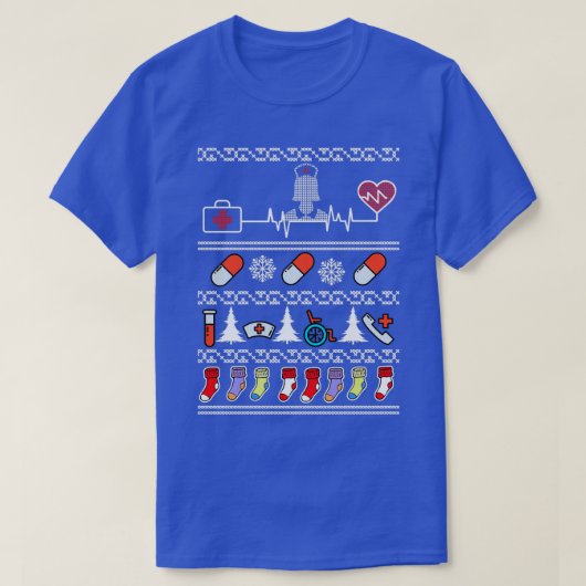 nurse christmas sweater nursing gift tシャツ (デザイン正面)
