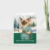 Nurse Christmas time at working place  カード (正面)