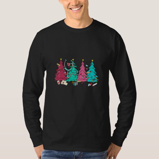 Nurse Christmas Tree Family Group Nursing Premium Tシャツ (正面)