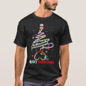 Nurse Christmas Tree Stethoscope RN LPN Scrub Nurs Tシャツ (正面)
