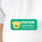Nurse Custom Name Cute Dog Blue 名札