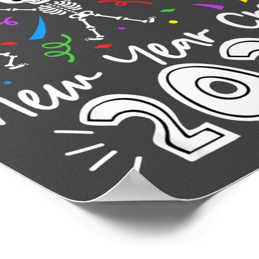 Nurse Dancing Skeleton New Year Crew 2026 Funny Er ポスター (角)