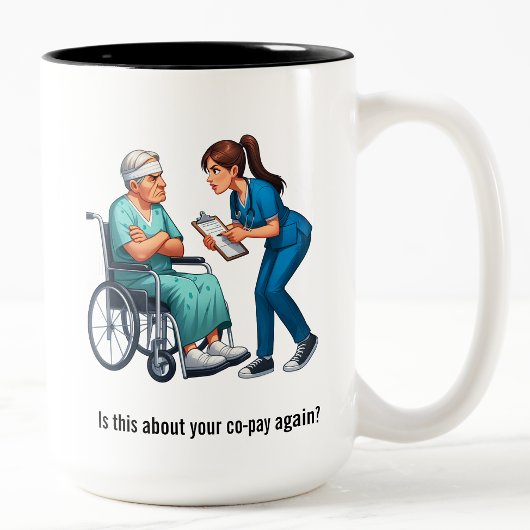 Nurse Dealing With Self Entitled Elderly Patient ツートーンマグカップ