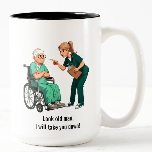 Nurse Dealing With Self Entitled Elderly Patient  ツートーンマグカップ
