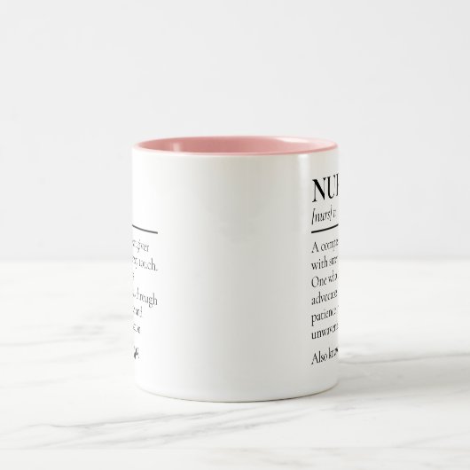 Nurse Definition Mug Personalized Gift for Nurses ツートーンマグカップ (中央)