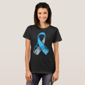 Nurse Diabetes Awareness Blue Ribbon Nursing RN Li Tシャツ (正面フル)