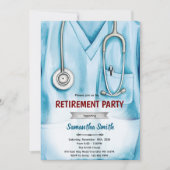 Nurse doctor retirement invitation 招待状 (正面)