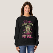 Nurse Dog Mom  Pitbull Nursing  For Women スウェットシャツ (正面フル)