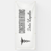 Nurse EMTケリュケイオンのお祝いの博士 横断幕 (縦)