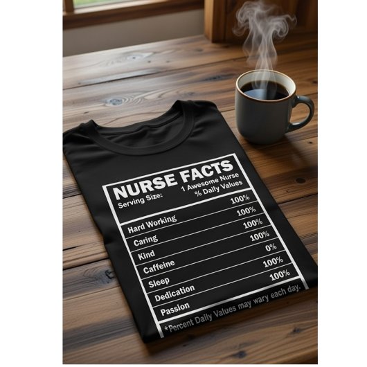 Nurse Facts Nutrition Label Funny Nurse Gift Tシャツ
