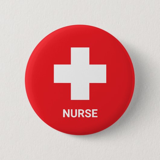 Nurse & First Aid, Cross, Ambulance, Doctor Button 缶バッジ (正面)