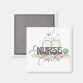 Nurse Floral Garden Your Name マグネット (正面/裏面)