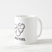 Nurse Fuel Caffeine Molecule Stethoscope Minimalis コーヒーマグカップ (正面右)