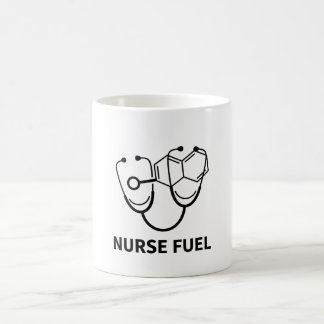 Nurse Fuel Caffeine Molecule Stethoscope Minimalis コーヒーマグカップ