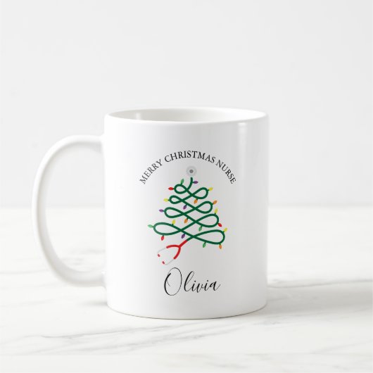 Nurse Fuel – Custom Cute Christmas Mug for Holiday コーヒーマグカップ (左)