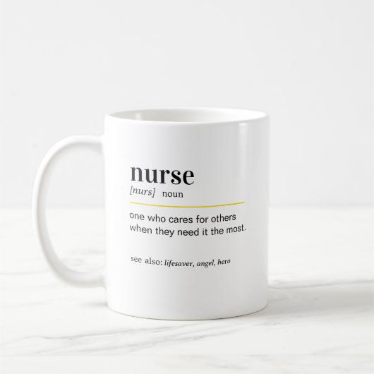Nurse Funny Definition Gift コーヒーマグカップ (左)