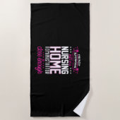 Nurse Gift A Nursing Home Administrator ビーチタオル (正面)