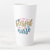 Nurse Gift | Blessed Nurse カフェラテマグ (正面)