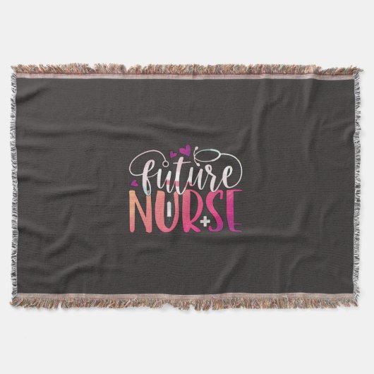 Nurse Gift | Future Nurse スローブランケット (正面)