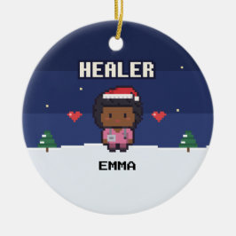 Nurse Gift Healer Pixel Christmas Ornament セラミックオーナメント