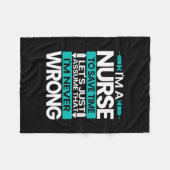 Nurse Gift | I Am A Nurse To Save Time フリースブランケット (正面(横))
