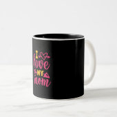 Nurse Gift | I Love My Mom ツートーンマグカップ (正面右)