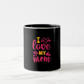 Nurse Gift | I Love My Mom ツートーンマグカップ (中央)