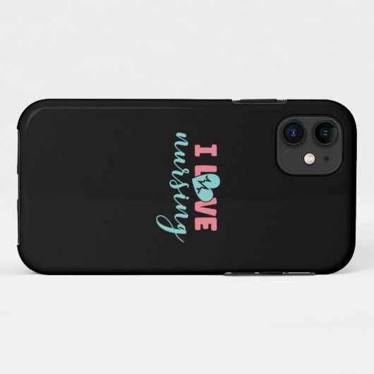 Nurse Gift | I Love Nursing Case-Mate iPhoneケース (裏面(横))