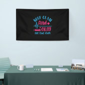 Nurse Gift | Keep Calm And Okay Not That Clam 横断幕 (トレードショー)