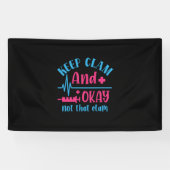 Nurse Gift | Keep Calm And Okay Not That Clam 横断幕 (横)