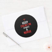 Nurse Gift | Keep Calm I Am A Nurse ラウンドシール (封筒)