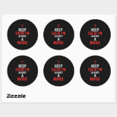 Nurse Gift | Keep Calm I Am A Nurse ラウンドシール (シート)