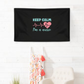 Nurse Gift | Keep Calm I Am A Nurse 横断幕 (インサイチュ)