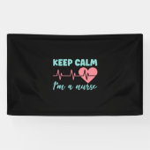 Nurse Gift | Keep Calm I Am A Nurse 横断幕 (横)