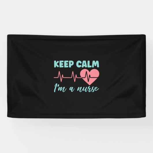 Nurse Gift | Keep Calm I Am A Nurse 横断幕 (横)