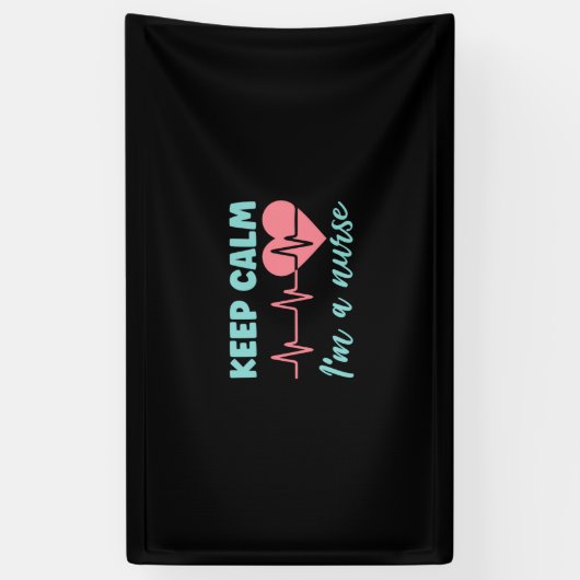 Nurse Gift | Keep Calm I Am A Nurse 横断幕 (縦)