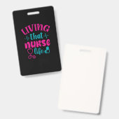 Nurse Gift | Living That Nurse Life バッジ (正面＆裏面)