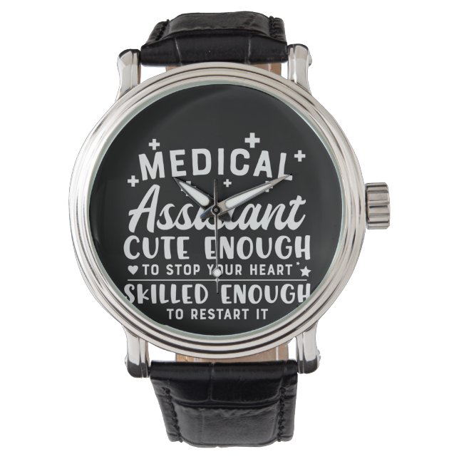 Nurse Gift Medical Assistant Cute Enough 腕時計 (正面)