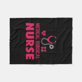 Nurse Gift | Medical Surgical Nurse フリースブランケット (正面(横))