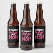 Nurse Gift | My Favorite Nurse Call Me Mom ビールラベル (ボトル)