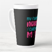 Nurse Gift | My Favorite Nurse Care Me Mom カフェラテマグ (左アングル)