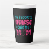 Nurse Gift | My Favorite Nurse Care Me Mom カフェラテマグ (正面)
