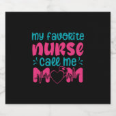 Nurse Gift | My Favorite Nurse Care Me Mom ビールラベル (シングルラベル)