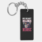Nurse Gift | My Heart Belongs Nurse キーホルダー (正面左)
