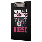 Nurse Gift | My Heart Belongs Nurse クリップボード (左)