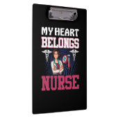 Nurse Gift | My Heart Belongs Nurse クリップボード (右)