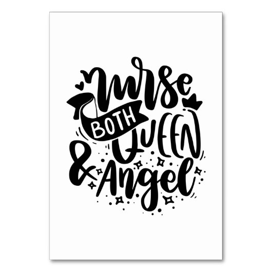 Nurse Gift Nurse Both Queen And Angels テーブルナンバー (正面)