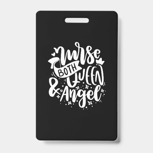 Nurse Gift | Nurse Both Queen And Angels バッジ (正面)